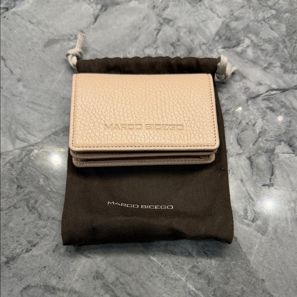 Marco Bicego Light Beige Leather Card Holder